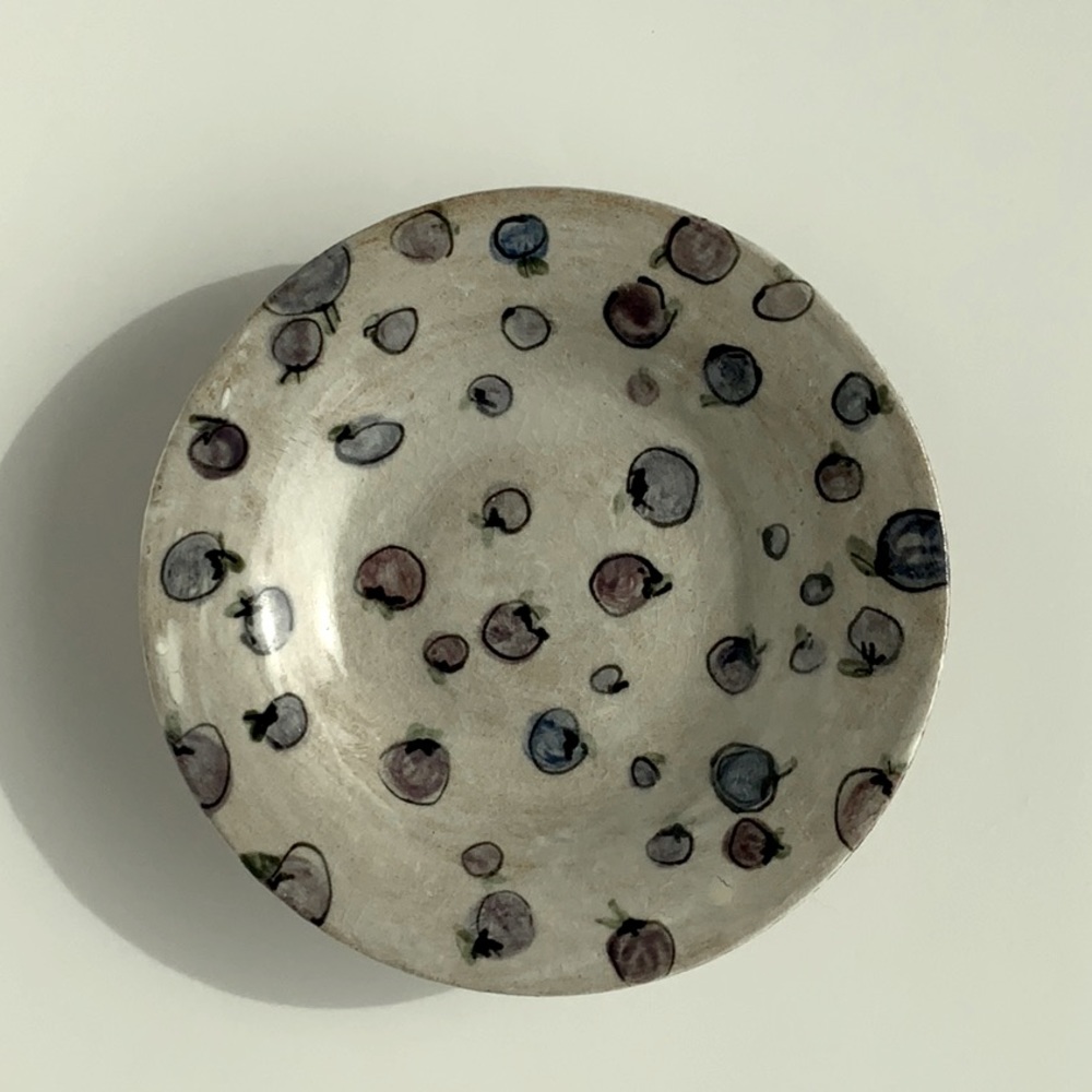 Blueberry Dish Hand Crafted - Picture 2 of 7